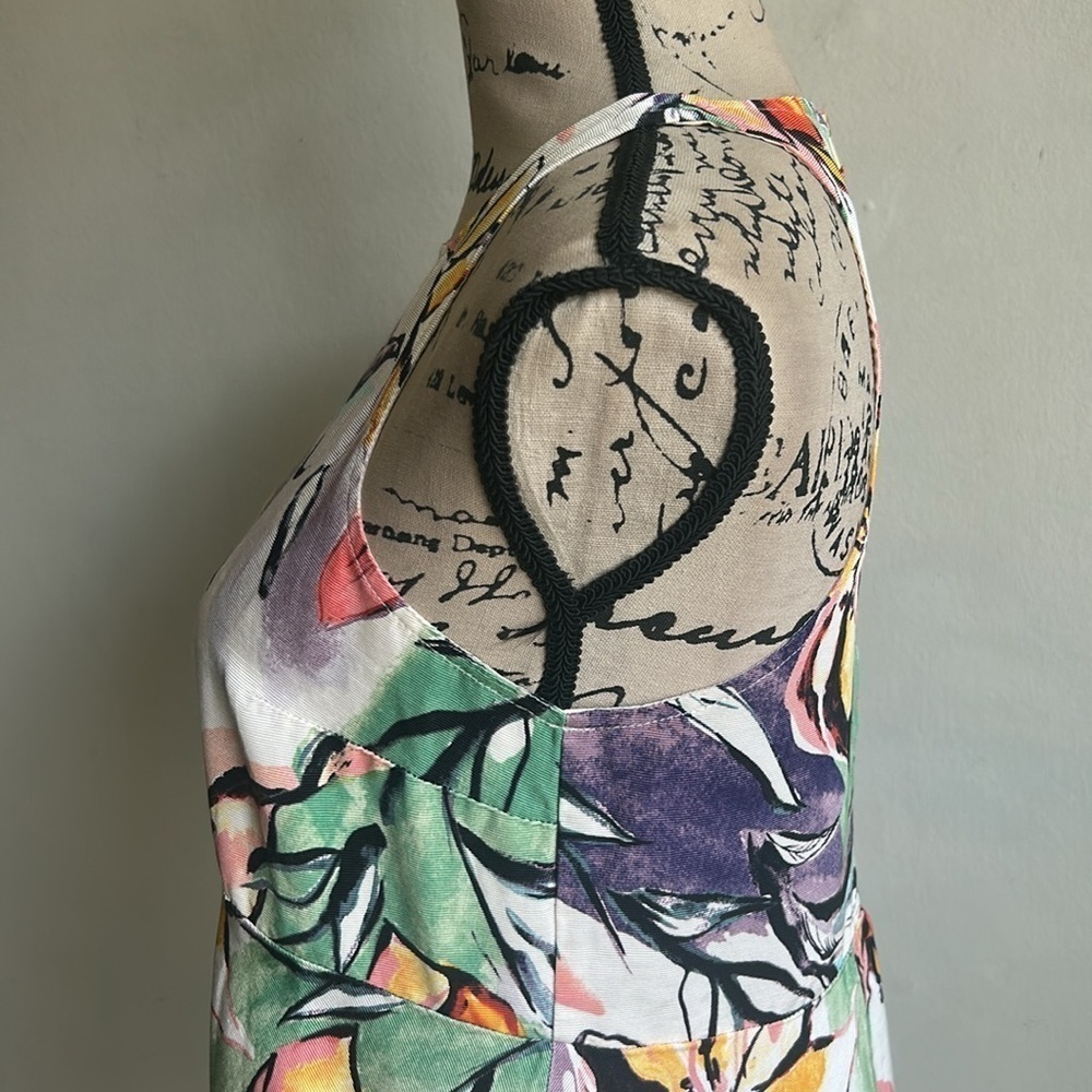 Anthropologie HD in Paris Lucille Peplum Asymmetrical Multicolored Top Size 2 - Picture 8 of 12